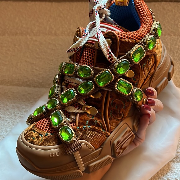 Gucci crystal Chunky sneakers - Picture 10 of 11